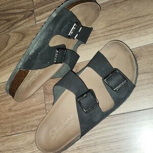🔥Comfy Casual Trendy Black Double Strap Sandals